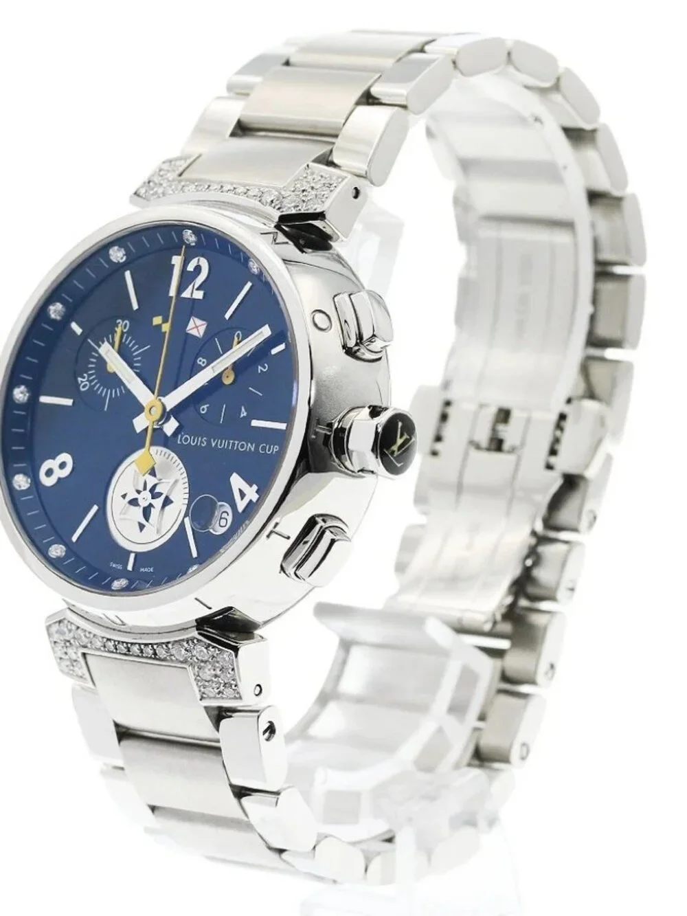 LOUIS VUITTON Tambour Lovely Cup lug diamond Quartz Men's Watch